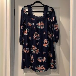Xhilaration Navy Floral Dress